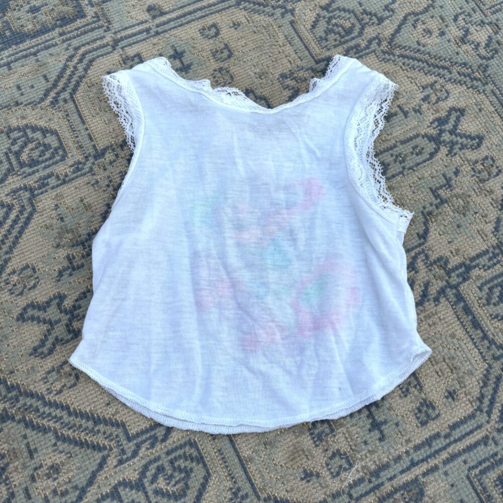 Vintage Disney Toddler Tank Top Minnie Mouse Skateboard Lace Trim Jog Togs USA - Picture 8 of 8